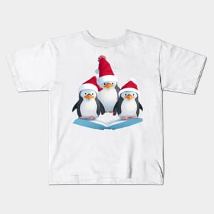 Penguin reading book Kids T-Shirt